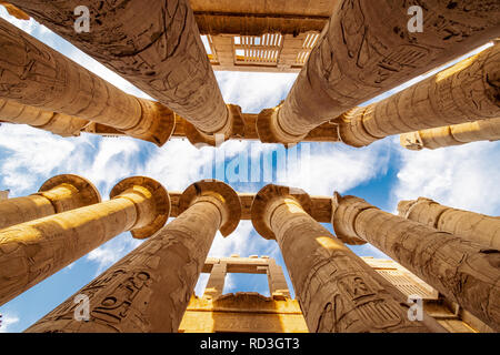 Karnak Temple the second most visited tourist attraction in Egypt after the Great Pyramids Stock Photo