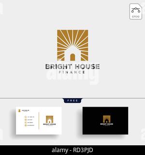 bright, light house finance business logo template vector illustration - vector Stock Vector