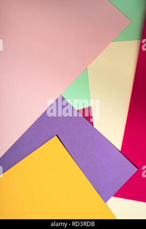 Colorful polygon paper design. Pastel tones geometric shapes background. Abstract composition wallpaper. Stock Photo