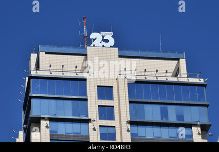 Voronezh, Russia - August 23. 2018 Studio 23 - Restaurant in highest building of the city Stock Photo