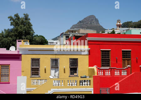 Colourful Bo-Kaap (Malay Quarter) neighbourhood in Cape Town, South Africa Stock Photo