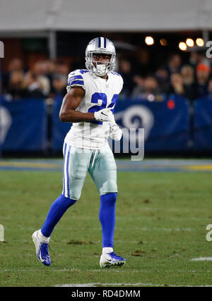 January 12, 2019 Dallas Cowboys cornerback Chidobe Awuzie #24 in action  during the NFC Divisional Round playoff game between the Los Angeles Rams  and the Dallas Cowboys at the Los Angeles Coliseum