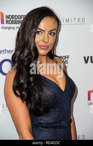 London, UK. 16th January, 2019. Rosie Williams attends the Legends Of Rugby Dinner 2019 in aid of Nordoff Robbins at The Grosvenor House Hotel on January 16, 2019 in London, England. Credit: Gary Mitchell, GMP Media/Alamy Live News Stock Photo