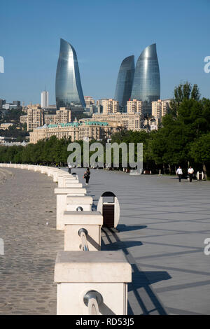 Flame Towers Baku Azerbaijan Stock Photo