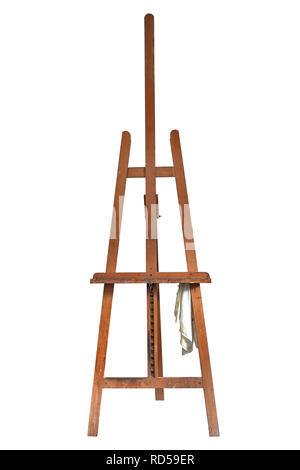 Painter's easel isolated on white with clipping path Stock Photo