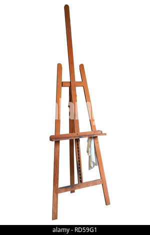 Painter's easel isolated on white with clipping path Stock Photo