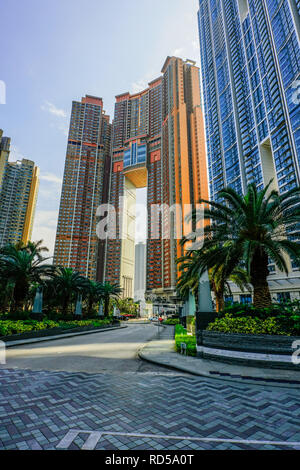 View of Civic Square and The Arch, West Kowloon, Hong Kong, China. Stock Photo