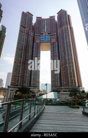 View of Civic Square and The Arch, West Kowloon, Hong Kong, China. Stock Photo