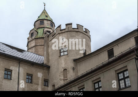 Hasegg Castle and Hall's Old Mint - Burg Hasegg und Münze Hall in Hall in Tirol, Tyrol region of Austria Stock Photo
