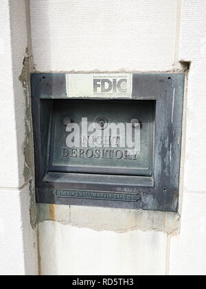 A night depository drop for a bank in Midtown Manhattan in NYC Stock ...