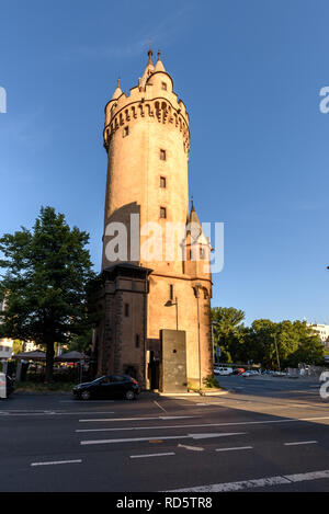 Eschenheimer Turm was a city gate, part of the late-medieval fortifications of Frankfurt am Main, and is a landmark of the city. Stock Photo