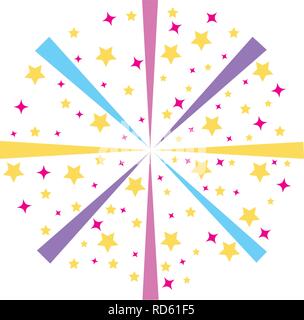 carnival stars decoration icon Stock Vector