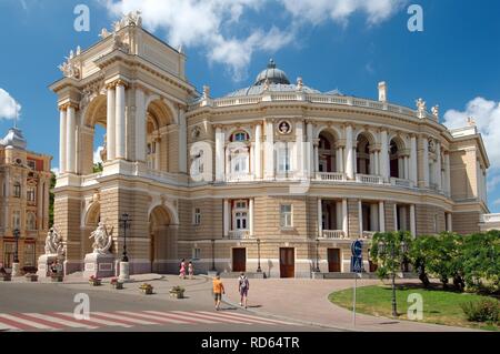 Opera and ballet theater, Odessa, Ukraine, Europe Stock Photo