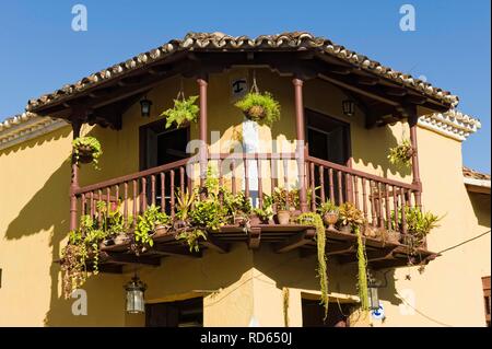Colorful colonial houses, Trinidad, Unesco World Heritage Site, Sancti Spiritus Province, Cuba, Central America Stock Photo