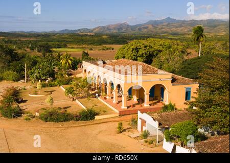 Former Manaca Iznaga sugar refineries, Valle de los Ingenios, Valley of the sugar refineries, Trinidad Stock Photo