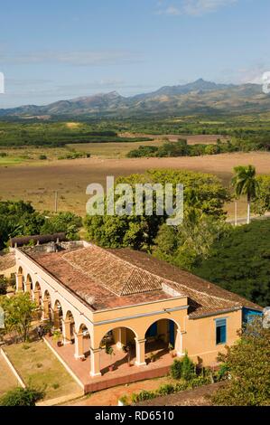 Former Manaca Iznaga sugar refineries, Valle de los Ingenios, Valley of the sugar refineries, Trinidad Stock Photo