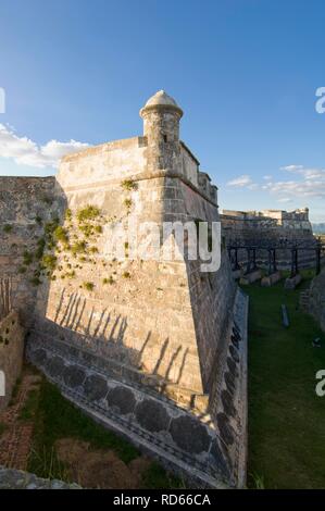 Fortress San Pedro de la Roca or Castillo del Morro, Unesco World Heritage Site, Santiago de Cuba, Cuba Stock Photo