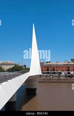 Puente de la Mujer, Womens Bridge, Puerto Madero, Buenos Aires, Argentina, South America Stock Photo