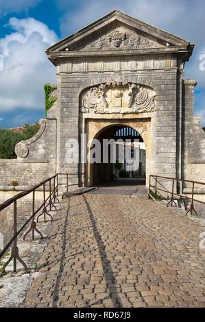 Campani Gate, Saint-Martin-en-Re fortification, designed and constructed by Vauban, Unesco World Heritage Site, Ile de Re island Stock Photo