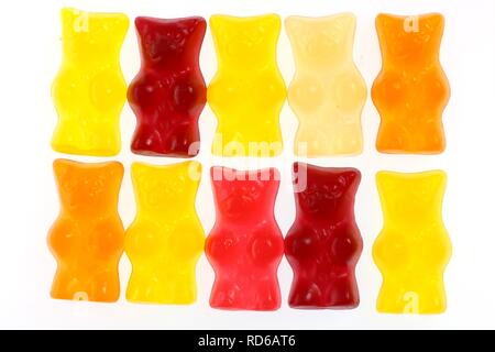 Gummy bears in various colours Stock Photo