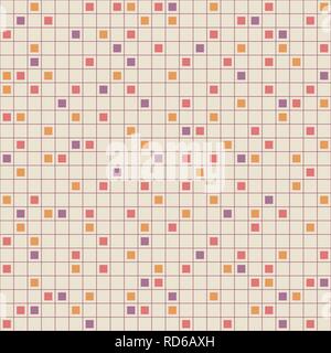 Abstract seamless squared pattern. Pattern in cells. Grid pattern. Vector simple color background. Stock Vector