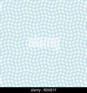Abstract seamless pattern. Pattern in cells. Mesh of wavy, distorted lines pattern. Vector color background. Stock Vector