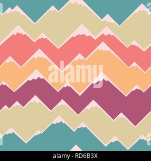 Abstract geometric pattern with colorful stripes. Abstract mountain background. Retro geometric pattern. Vector background. Eps 10 file. Stock Vector