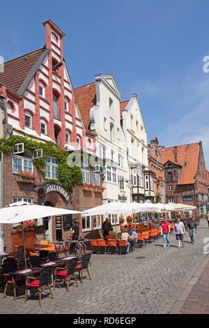 Am Stintmarkt square, historic town centre, Lueneburg, Lower Saxony, PublicGround Stock Photo