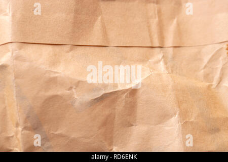 Recycle brown paper crumpled texture Background Stock Photo