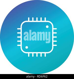 Processor Sign Icon Vector Illustration For Personal And Commercial Use... Clean Look Trendy Icon... Stock Vector
