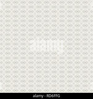 Abstract geometric ornamental pattern with intercecting rhombuses. Stylish monochrome template. Vector background. Stock Vector