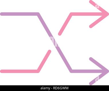 Shuffle Sign Icon Vector Illustration For Personal And Commercial Use... Clean Look Trendy Icon... Stock Vector
