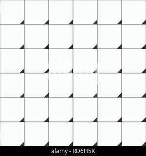 Seamless monochrome minimalistic pattern. Squares with the filled triangle in the corner. Modern stylish texture. Repeating geometric tiles. Vector. Stock Vector