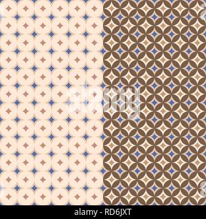 Set of two seamless geometric pattern. Modern stylish texture. Repeating geometric shapes. Contemporary graphic design. Can be used for wall and floor Stock Vector