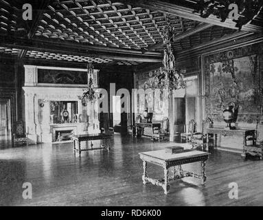 One of the first autotype prints, Chateau de Pau castle, historic photograph, 1884, France, Europe Stock Photo