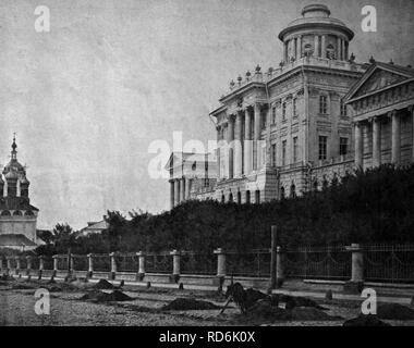 One of the first autotype prints, Pashkov House, historic photograph, 1884, Moscow, Russia Stock Photo
