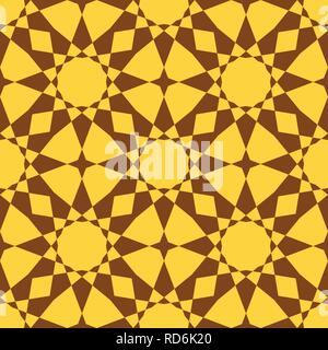 Abstract  seamless pattern. Repeating geometric ornament of star shapes. Arabic seamless texture. Arabesque pattern. Vector color background. Stock Vector