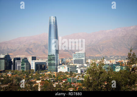 Costanera Skyscraper and Costanera Center Shopping Mall - Santiago, Chile Stock Photo