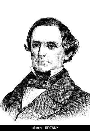 Jefferson Davis, 1808 - 1889, President of the Confederate States of America and leader of the South in the Civil War Stock Photo