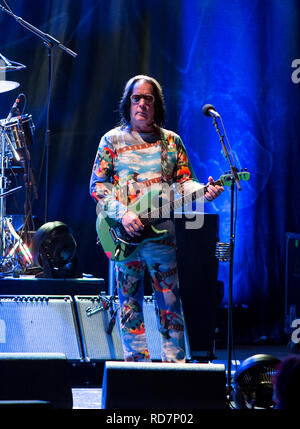 Guitarist Todd Rundgren performs at Massey Hall in Toronto with the Ringo Starr All-Starr band. Stock Photo