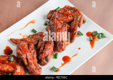 Chicken Wings Chipotle Flavour Closeup Stock Photo