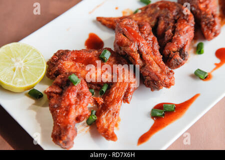 Chicken Wings Chipotle with Lemon Stock Photo