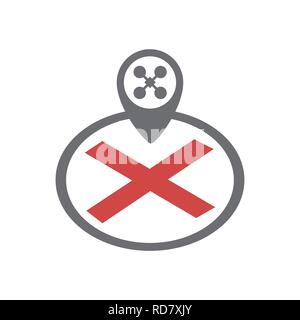 Drone landing pad icon on white background for graphic and web design, Modern simple vector sign. Internet concept. Trendy symbol for website design web button or mobile app. Stock Vector