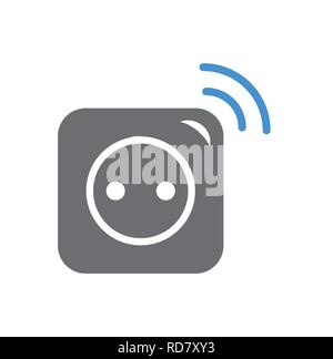 Smart socket icon on white background for graphic and web design ...