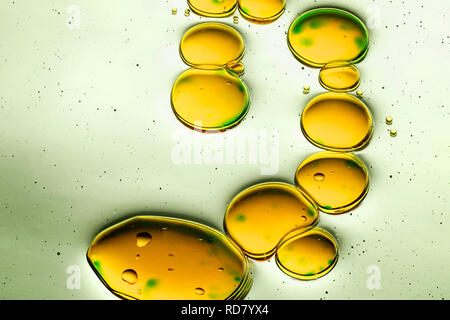 Close up color image of oil on water, studio shot Stock Photo