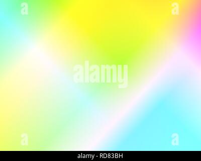 Rainbow beams of light. Holographic iridescent background Stock Vector
