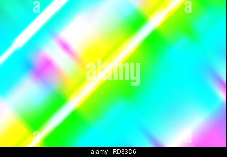 Rainbow beams of light. Holographic iridescent background Stock Vector