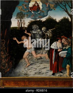 Allegory Of Law And Grace Painting By Lucas Cranach On The Left Death   Allegory Of Law And Grace Museum Germanisches Nationalmuseum Nuremberg Author Cranach Lucas The Elder Rd8b16 