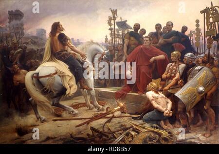 Vercingetorix throws down his arms at the feet of Julius Caesar. Museum: Musée Crozatier, Le Puy en Velay. Author: ROYER, LIONEL.