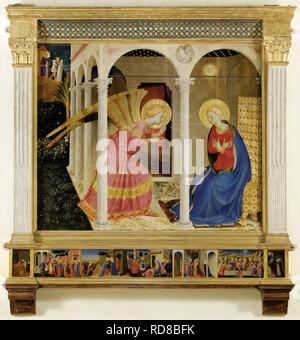 The Annunciation. Museum: Museo Diocesano, Cortona. Author: FRA ANGELICO. Stock Photo